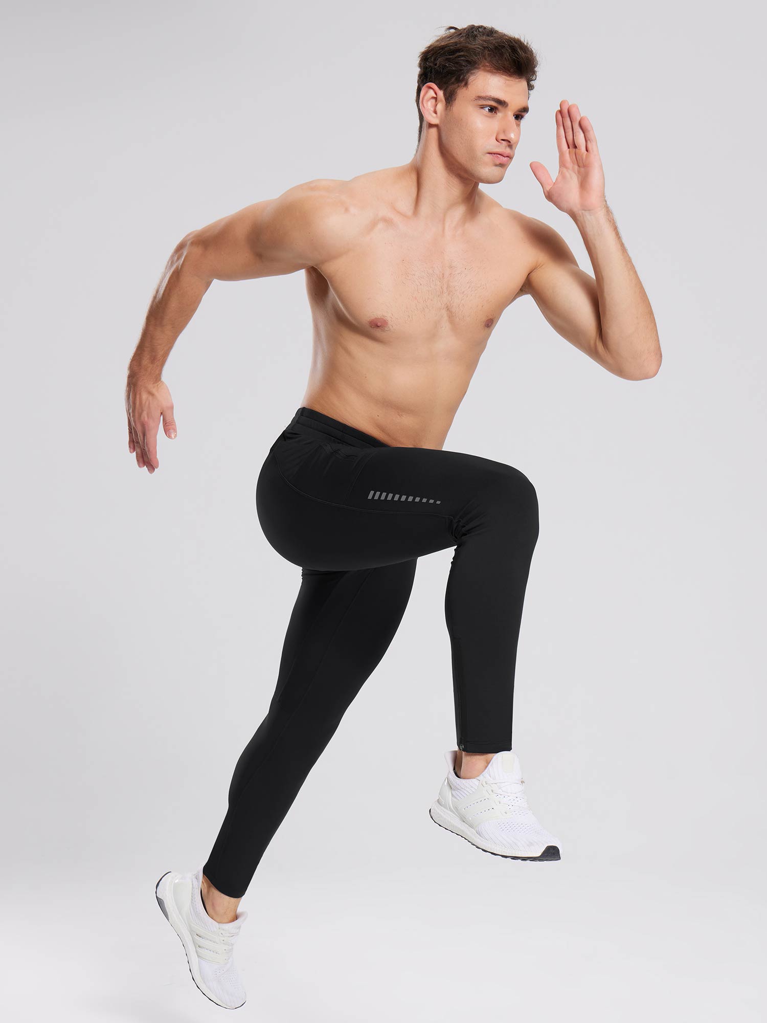 Herren Sporthose Winter Trainingshose Atmungsaktiv und Lang Tight Laufhose