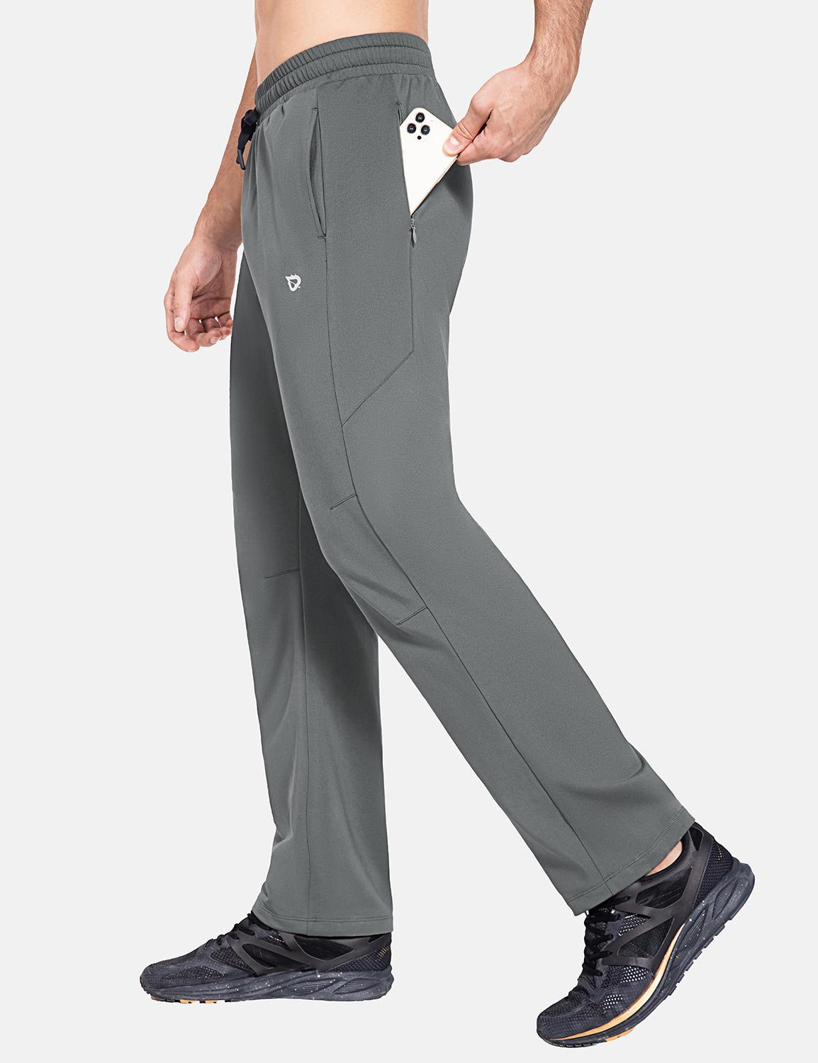 Herren Winter Fleece Gefütterte Outdoorhose Wasserdicht Wanderhose Thermohose Warm Skihose mit Reißverschlusstasche