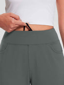 Damen Winter Stretch Wanderhose Schnelltrocken Leichte mit Reißverschlusstasche Freizeithose