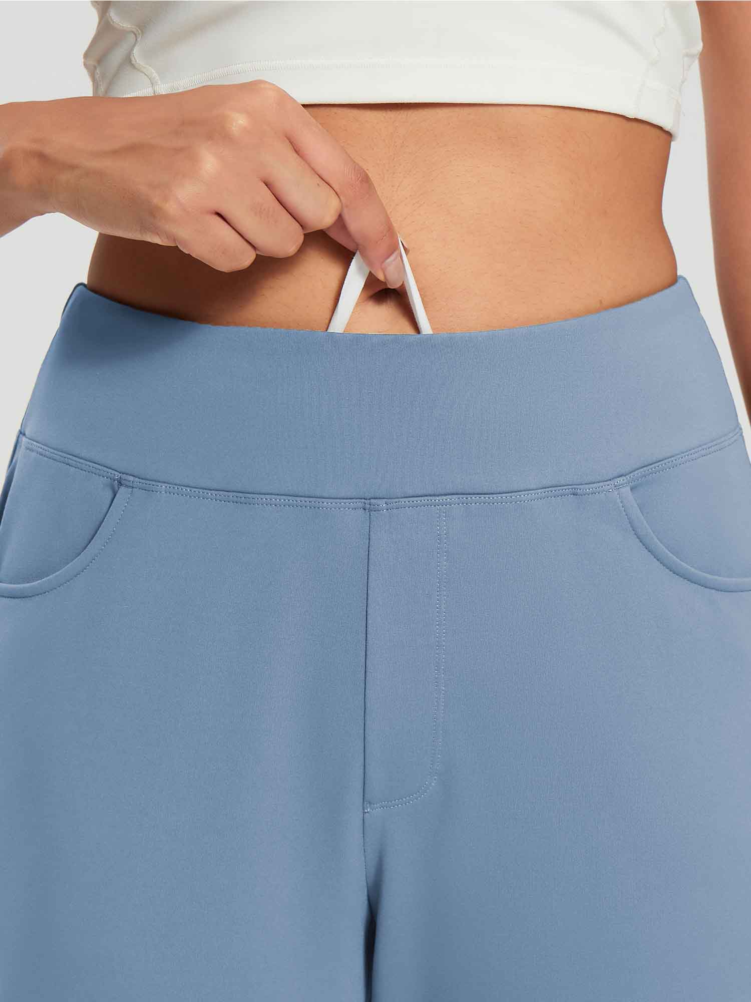 Damen Winter Stretch Wanderhose Schnelltrocken Leichte mit Reißverschlusstasche Freizeithose