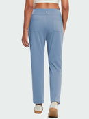 Damen Winter Stretch Wanderhose Schnelltrocken Leichte mit Reißverschlusstasche Freizeithose