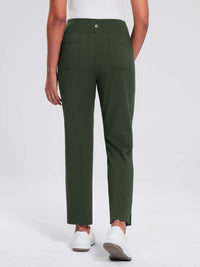 Damen Winter Stretch Wanderhose Schnelltrocken Leichte mit Reißverschlusstasche Freizeithose