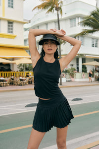 Abendrock mit 2+1 Reißverschlusstaschen und Falten