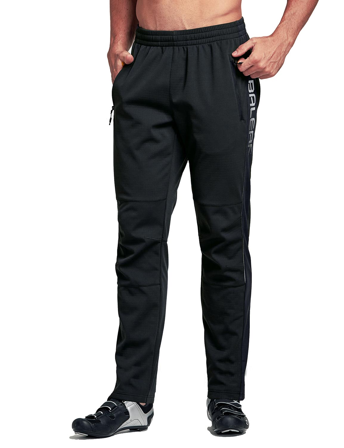 Herren Fahrradhose Thermo Fleece Wasserdicht Radhose Warm Wanderhose Lang Radlerhose für Winter Outdoor Radfahren