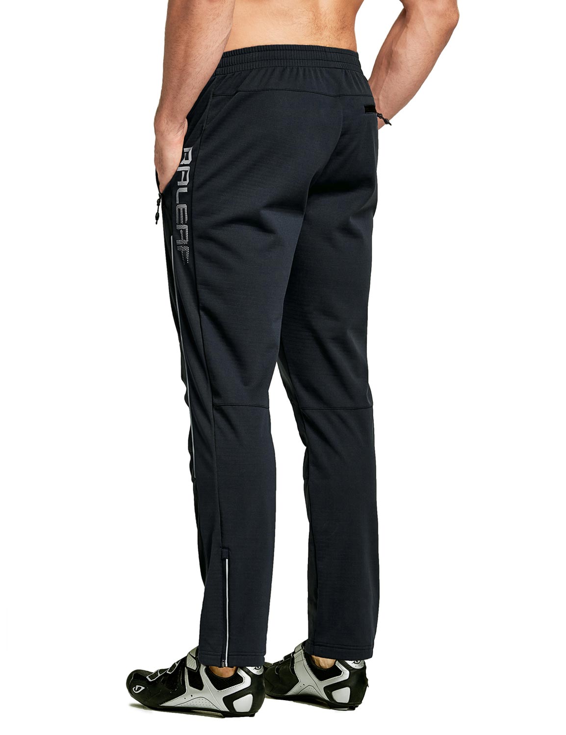 Herren Fahrradhose Thermo Fleece Wasserdicht Radhose Warm Wanderhose Lang Radlerhose für Winter Outdoor Radfahren
