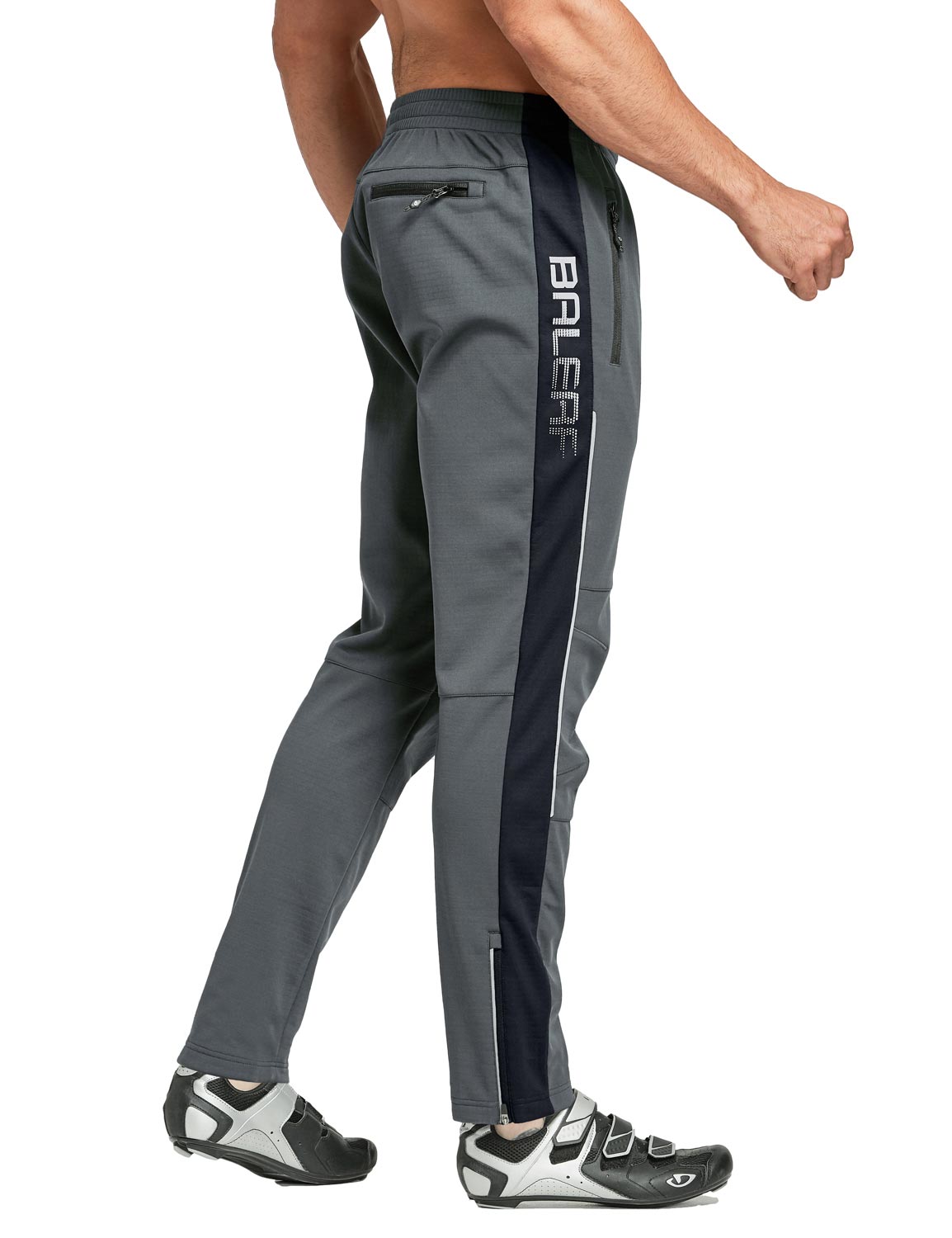 Herren Fahrradhose Thermo Fleece Wasserdicht Radhose Warm Wanderhose Lang Radlerhose für Winter Outdoor Radfahren