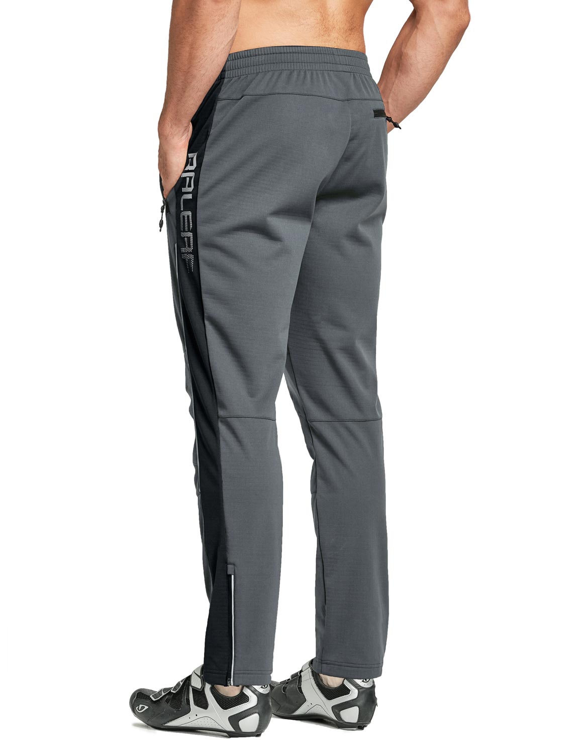 Herren Fahrradhose Thermo Fleece Wasserdicht Radhose Warm Wanderhose Lang Radlerhose für Winter Outdoor Radfahren