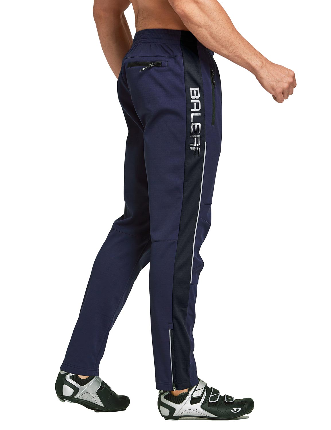 Herren Fahrradhose Thermo Fleece Wasserdicht Radhose Warm Wanderhose Lang Radlerhose für Winter Outdoor Radfahren