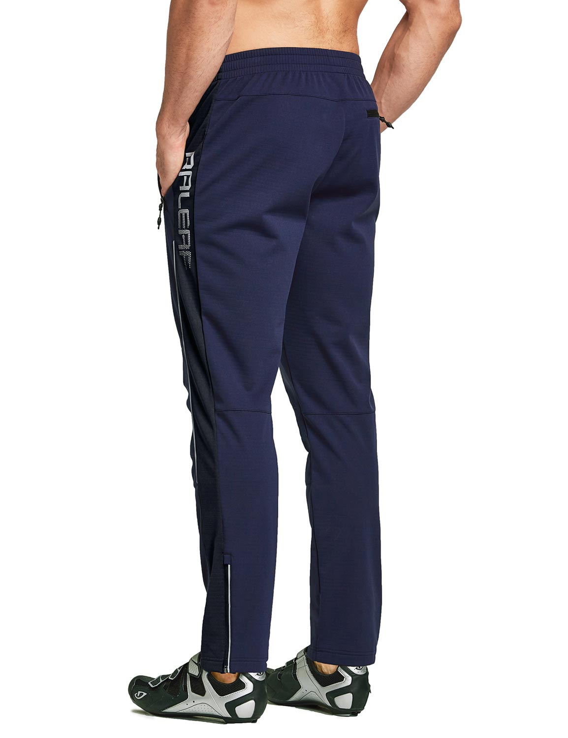 Herren Fahrradhose Thermo Fleece Wasserdicht Radhose Warm Wanderhose Lang Radlerhose für Winter Outdoor Radfahren