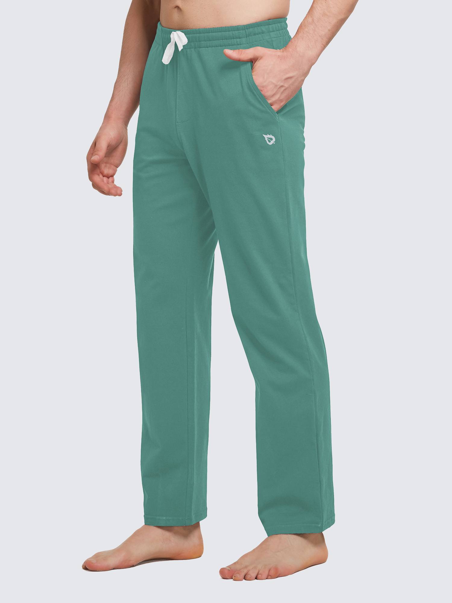 Herren Baumwolle Freizeithose Gerades Bein Sporthose Herren Lang mit Taschen