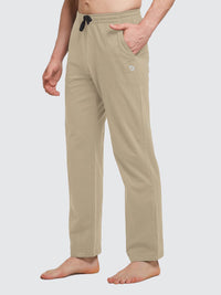 Herren Baumwolle Freizeithose Gerades Bein Sporthose Herren Lang mit Taschen