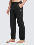 Herren Baumwolle Freizeithose Gerades Bein Sporthose Herren Lang mit Taschen