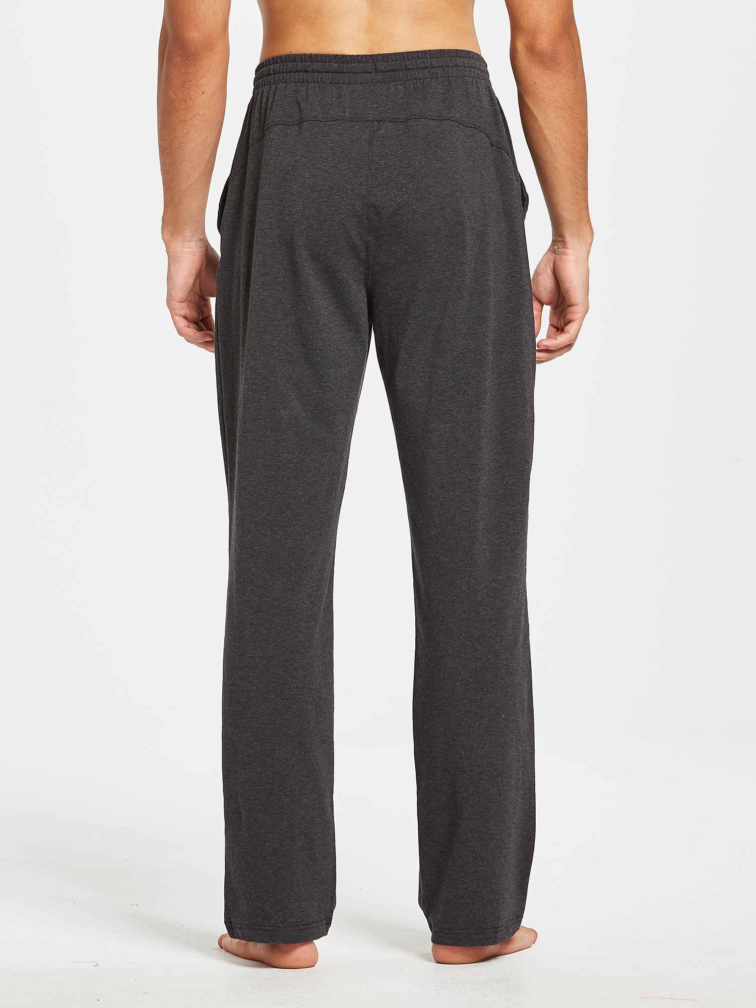 Herren Baumwolle Freizeithose Gerades Bein Sporthose Herren Lang mit Taschen