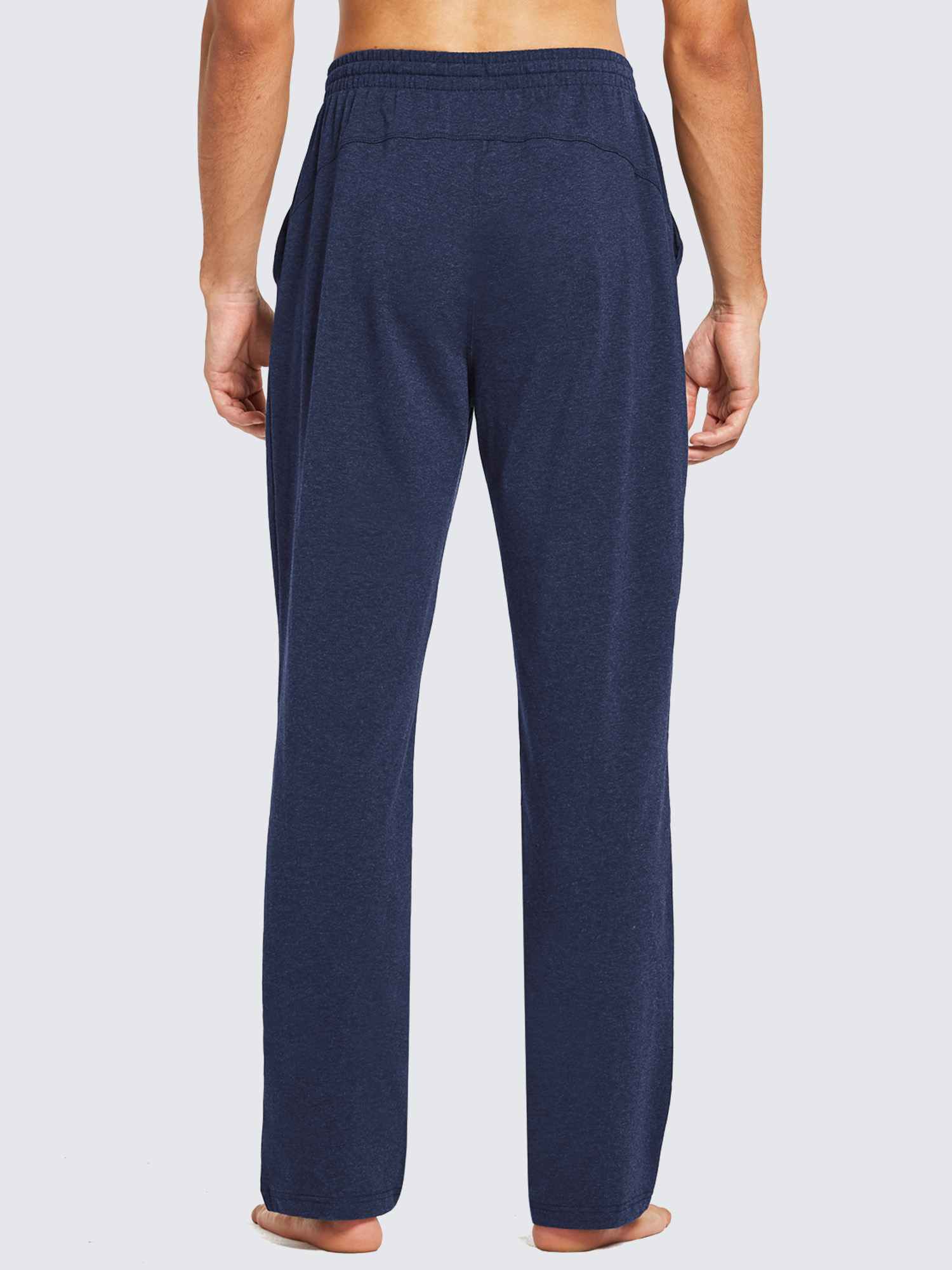 Herren Baumwolle Freizeithose Gerades Bein Sporthose Herren Lang mit Taschen