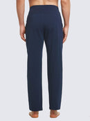 Herren Baumwolle Freizeithose Gerades Bein Sporthose Herren Lang mit Taschen