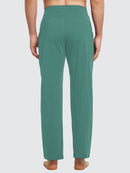 Herren Baumwolle Freizeithose Gerades Bein Sporthose Herren Lang mit Taschen