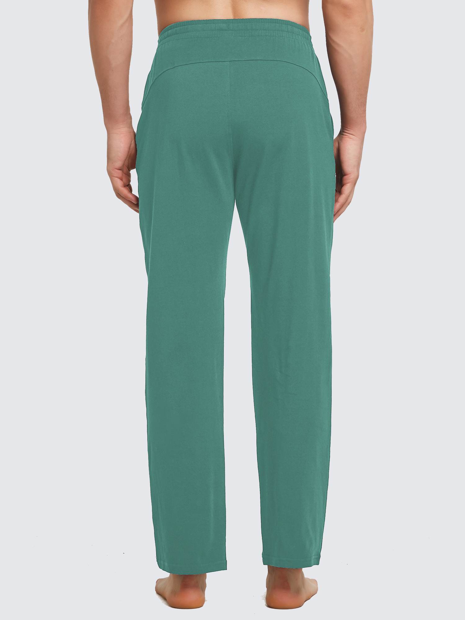 Herren Baumwolle Freizeithose Gerades Bein Sporthose Herren Lang mit Taschen