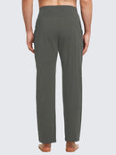 Herren Baumwolle Freizeithose Gerades Bein Sporthose Herren Lang mit Taschen