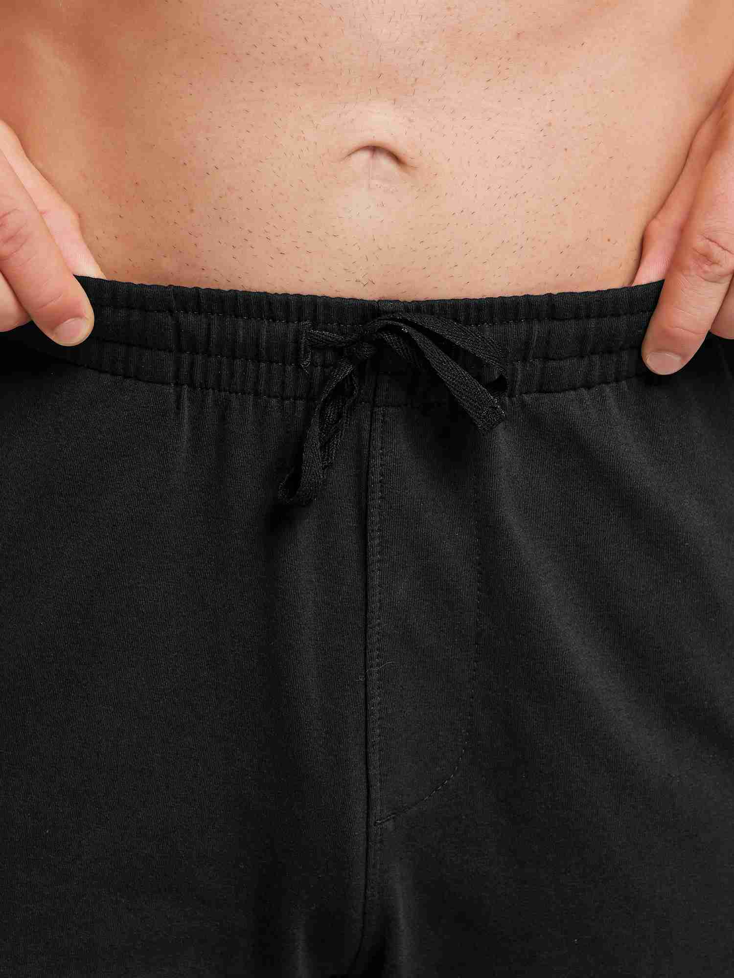 Herren Baumwolle Freizeithose Gerades Bein Sporthose Herren Lang mit Taschen