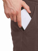 Herren Baumwolle Freizeithose Gerades Bein Sporthose Herren Lang mit Taschen