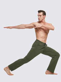 Herren Baumwolle Freizeithose Gerades Bein Sporthose Herren Lang mit Taschen