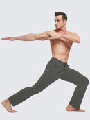 Herren Baumwolle Freizeithose Gerades Bein Sporthose Herren Lang mit Taschen