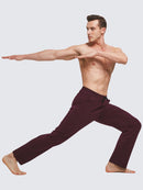 Herren Baumwolle Freizeithose Gerades Bein Sporthose Herren Lang mit Taschen