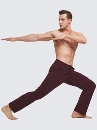 Herren Baumwolle Freizeithose Gerades Bein Sporthose Herren Lang mit Taschen