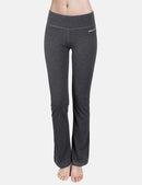 Damen Flare Yogahose Leggings lang mit Taschen warm Fitness Hose