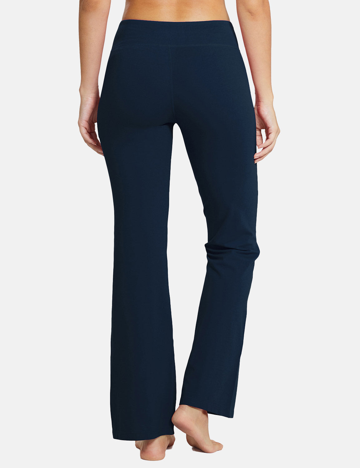 Damen Flare Yogahose Leggings lang mit Taschen warm Fitness Hose