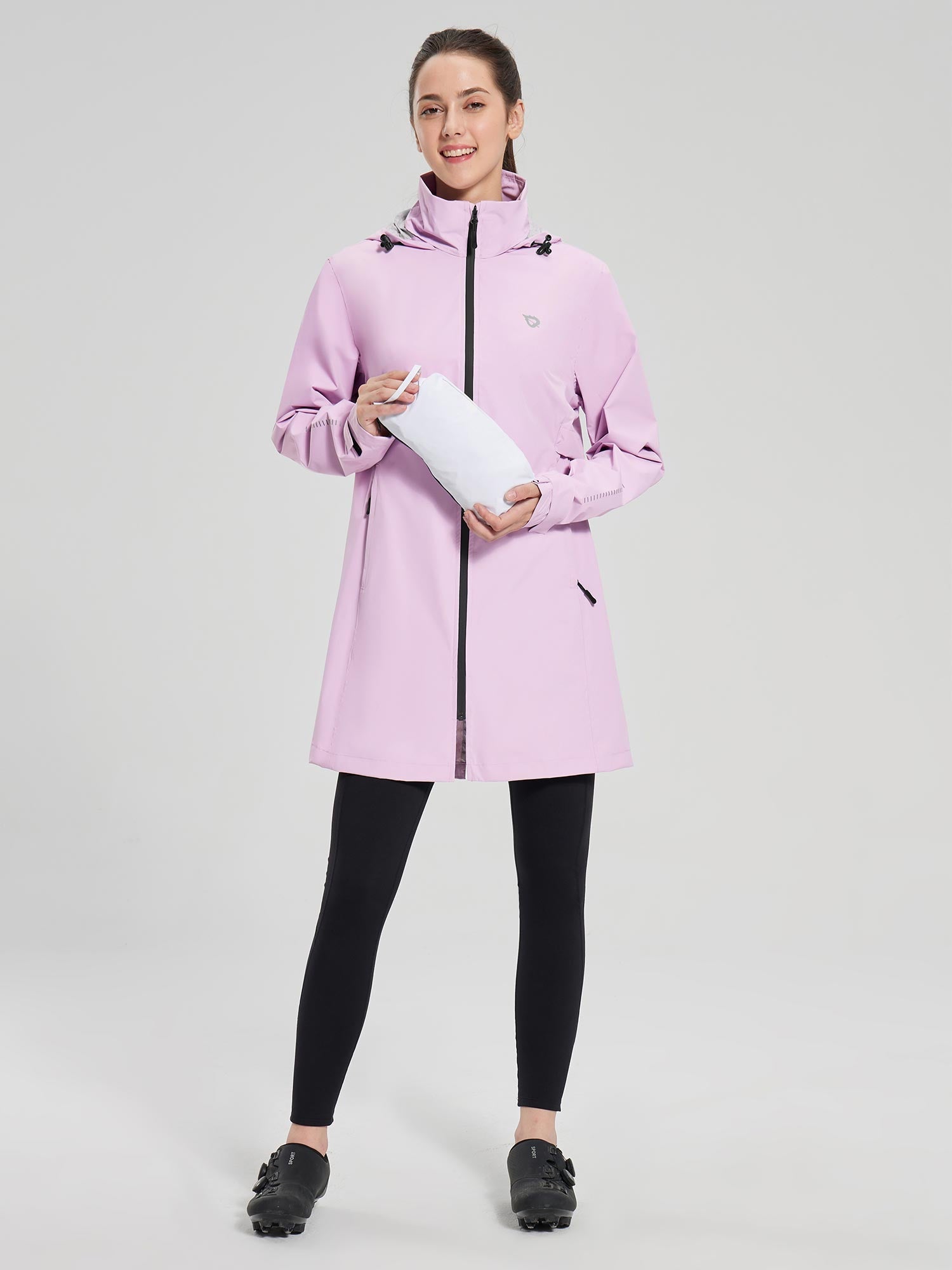 Flyleaf Mittellange wasserdichte Kapuzenjacke