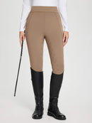 Damen Winter-Reithose Fleece-Reithose Vollbesatz Taschen Leggings