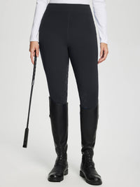 Damen Winter-Reithose Fleece-Reithose Vollbesatz Taschen Leggings