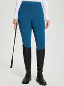 Damen Winter-Reithose Fleece-Reithose Vollbesatz Taschen Leggings