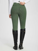 Damen Winter-Reithose Fleece-Reithose Vollbesatz Taschen Leggings
