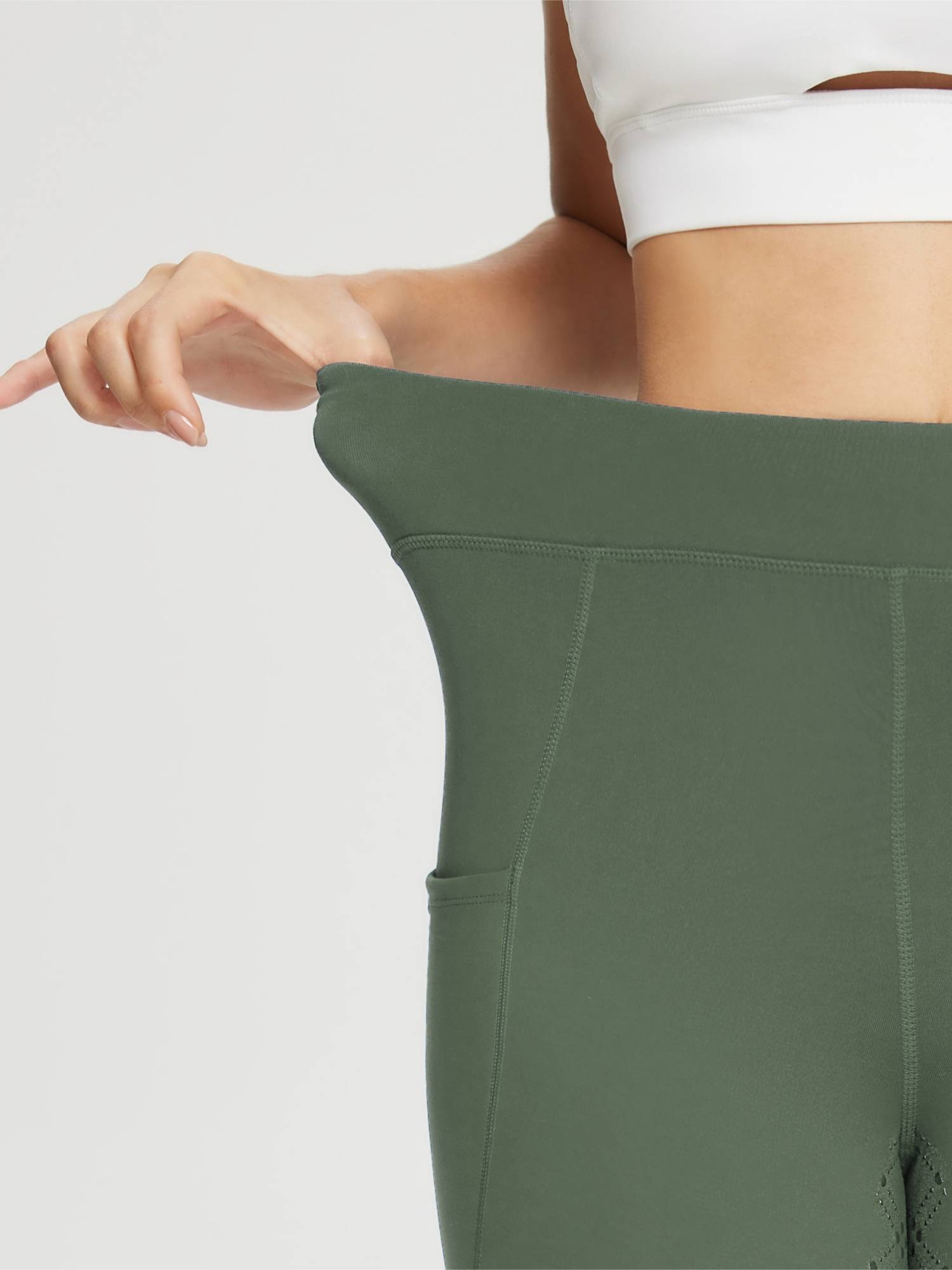 Damen Winter-Reithose Fleece-Reithose Vollbesatz Taschen Leggings