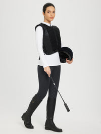 Damen Winter-Reithose Fleece-Reithose Vollbesatz Taschen Leggings