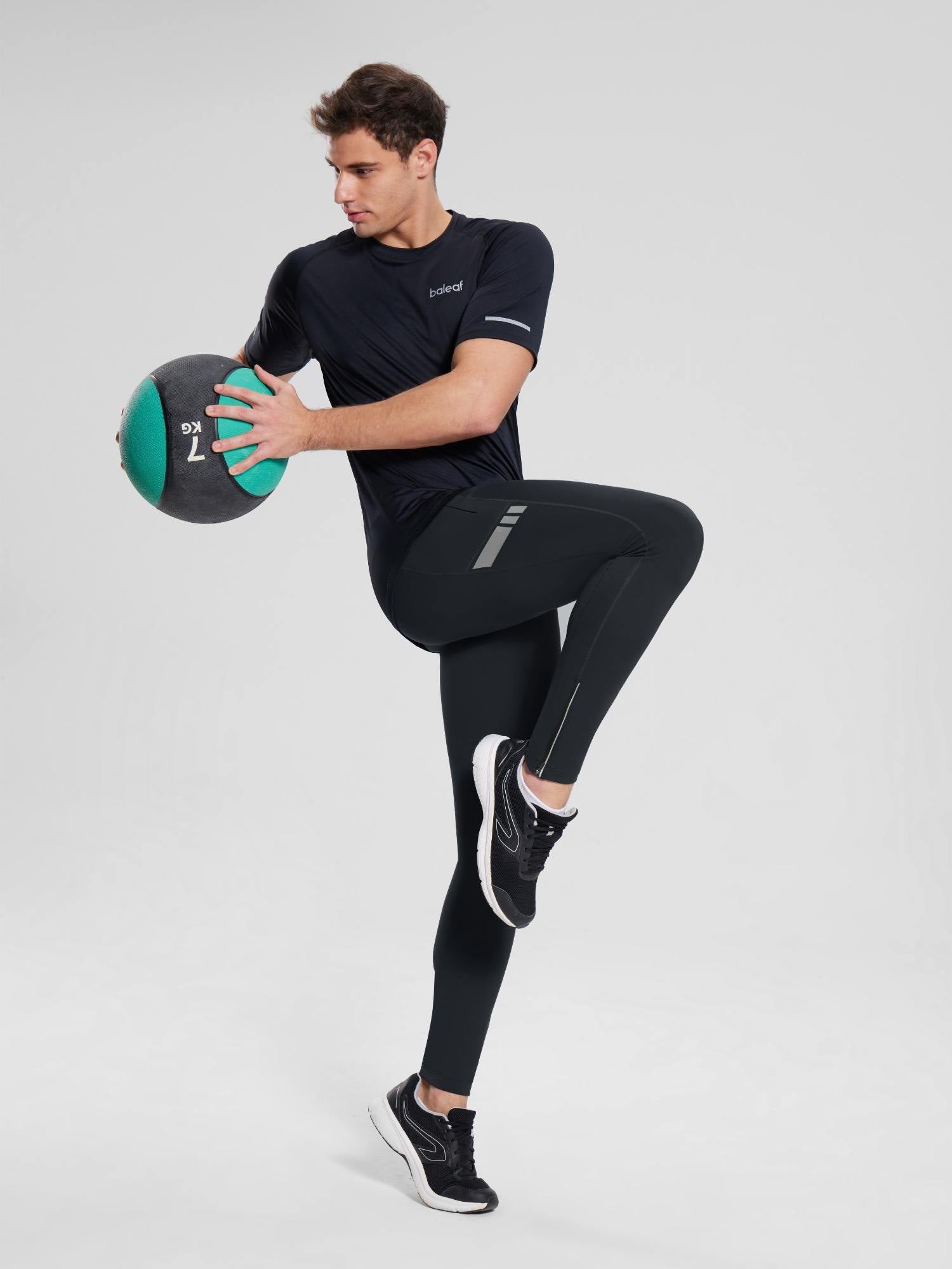 Herren Fleece Gefütterte mit Taschen 30" Thermohose Radlerhose Wasserdichte Laufhose