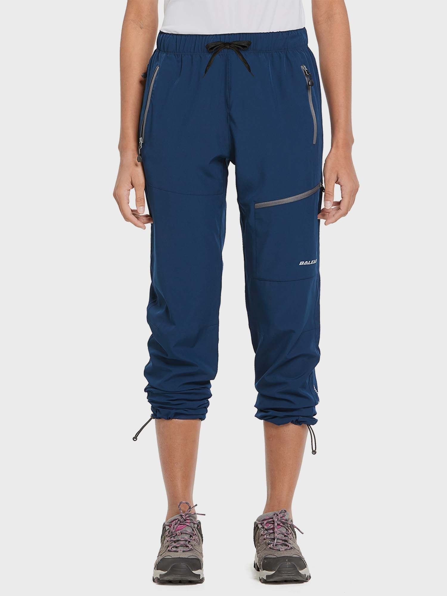 Damen Wanderhosen Schnelltrocknend Wasserabweisend Leichte Jogginghose für alle Jahreszeiten Elastische Taille