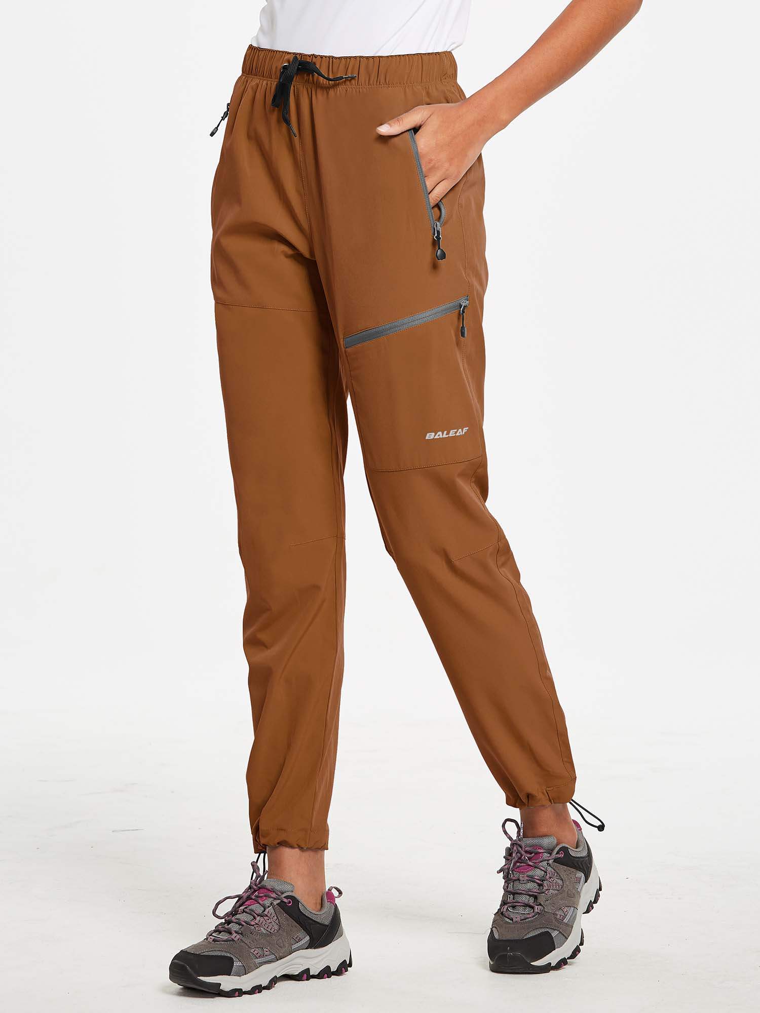 Damen Wanderhosen Schnelltrocknend Wasserabweisend Leichte Jogginghose für alle Jahreszeiten Elastische Taille