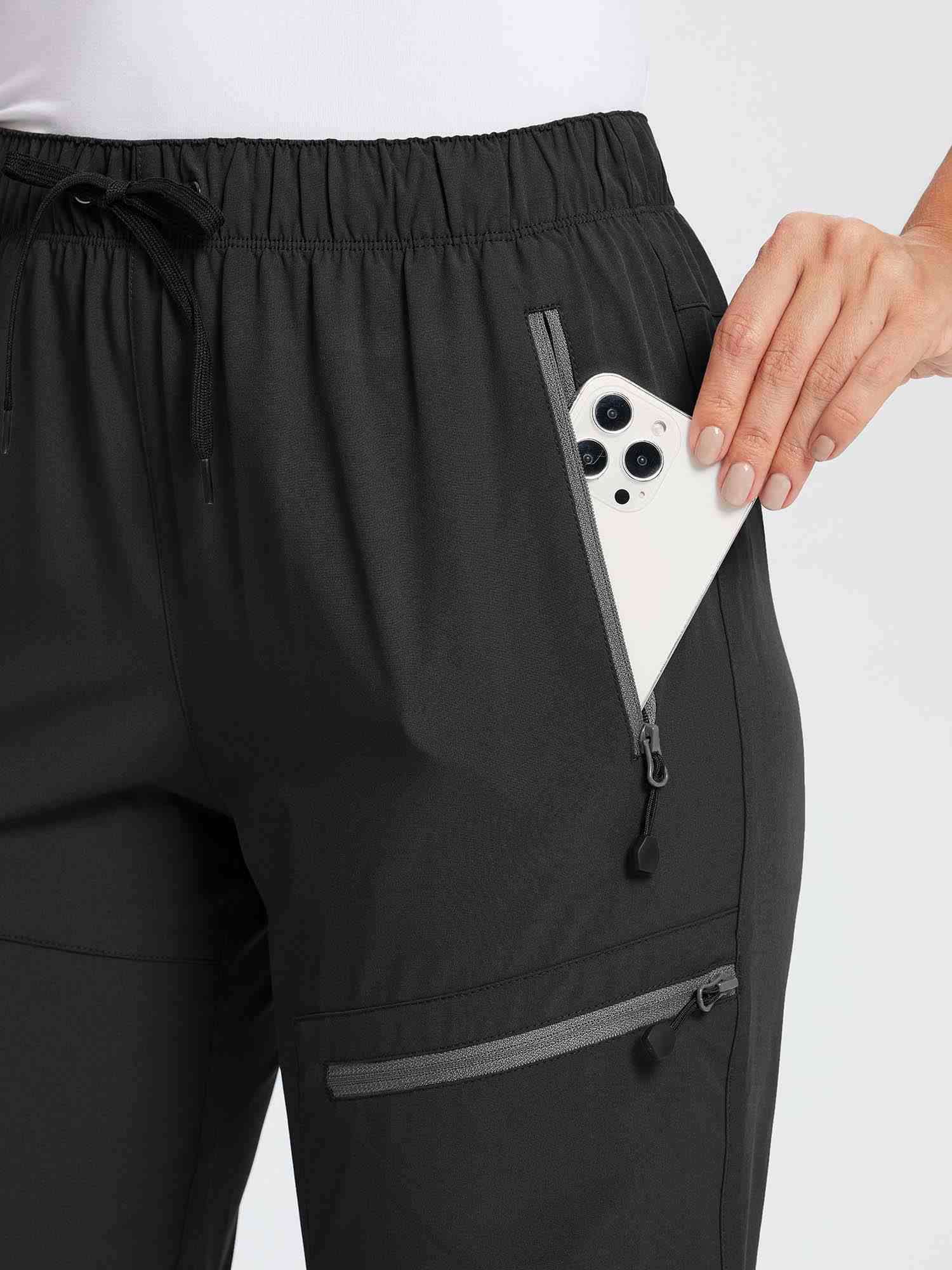 Damen Wanderhosen Schnelltrocknend Wasserabweisend Leichte Jogginghose für alle Jahreszeiten Elastische Taille