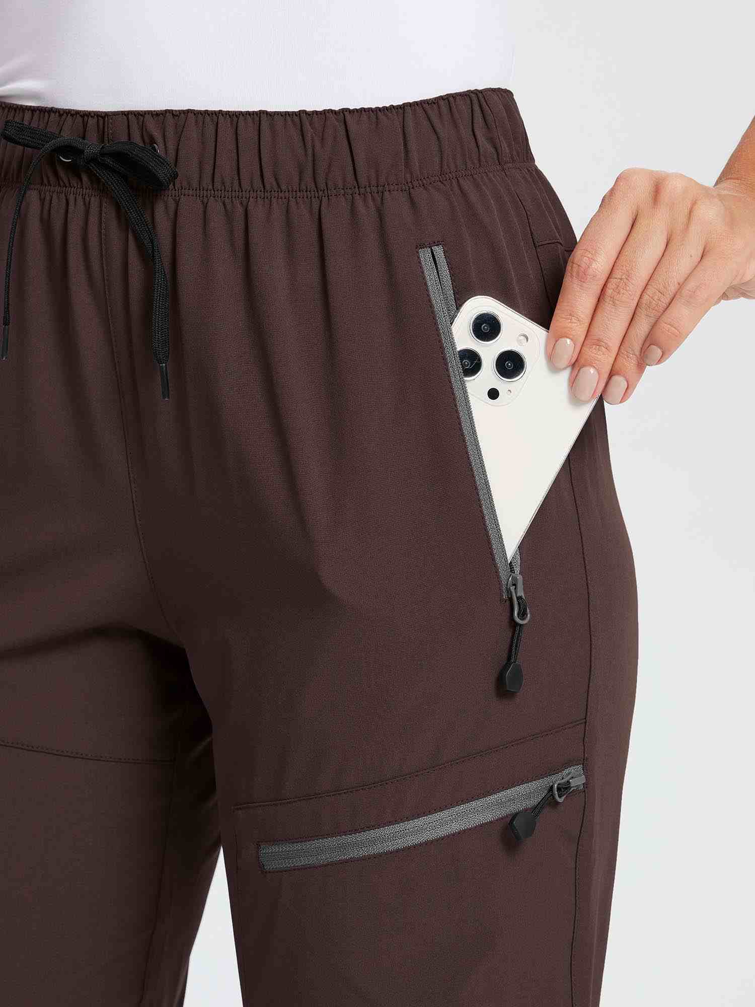Damen Wanderhosen Schnelltrocknend Wasserabweisend Leichte Jogginghose für alle Jahreszeiten Elastische Taille