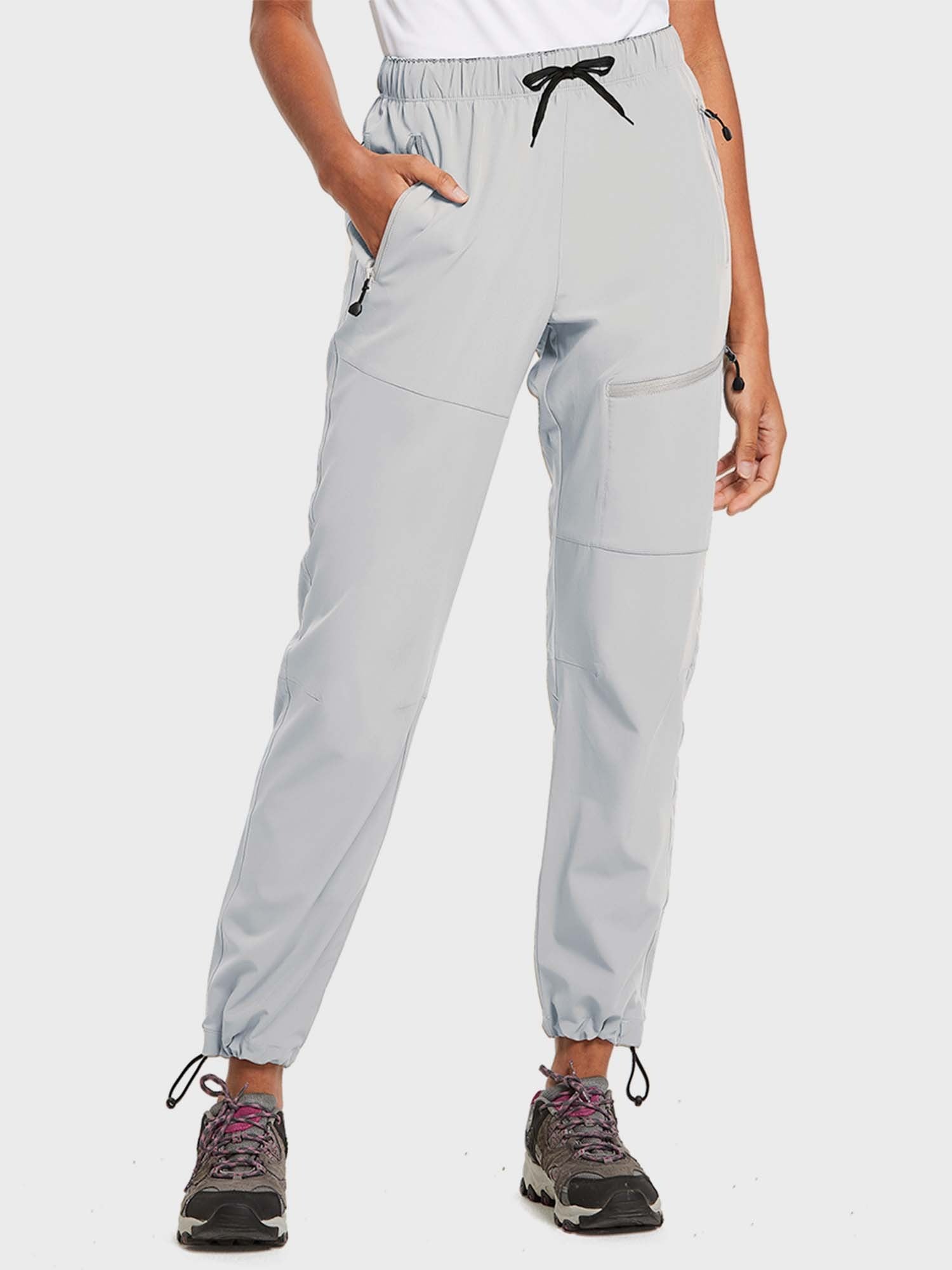 Damen Wanderhosen Schnelltrocknend Wasserabweisend Leichte Jogginghose für alle Jahreszeiten Elastische Taille