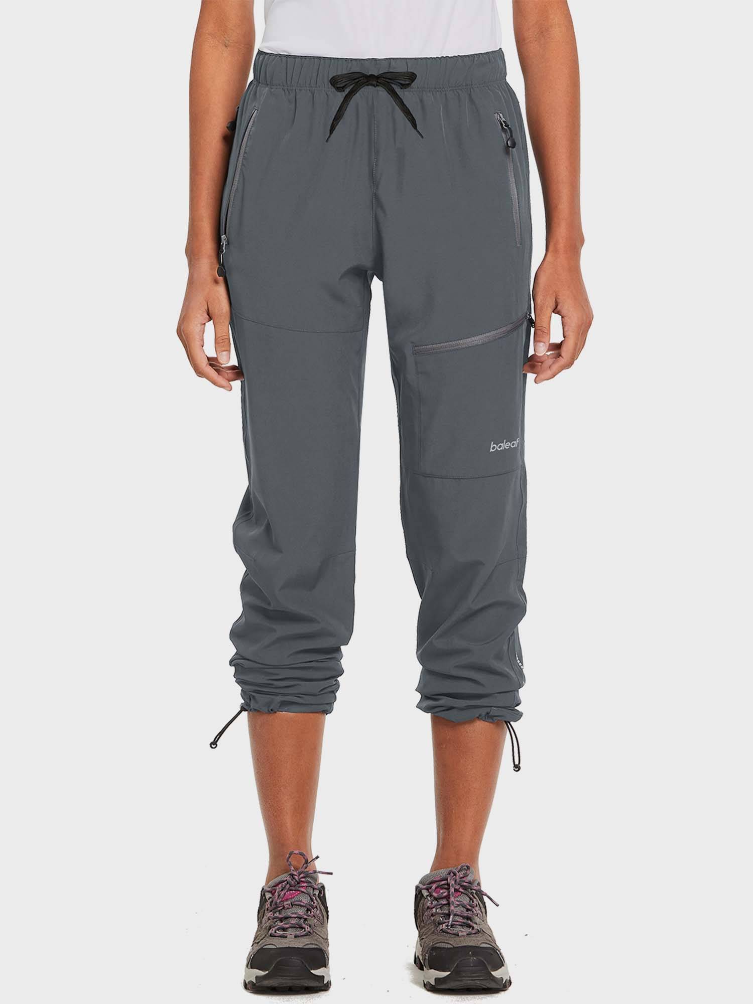 Damen Wanderhosen Schnelltrocknend Wasserabweisend Leichte Jogginghose für alle Jahreszeiten Elastische Taille