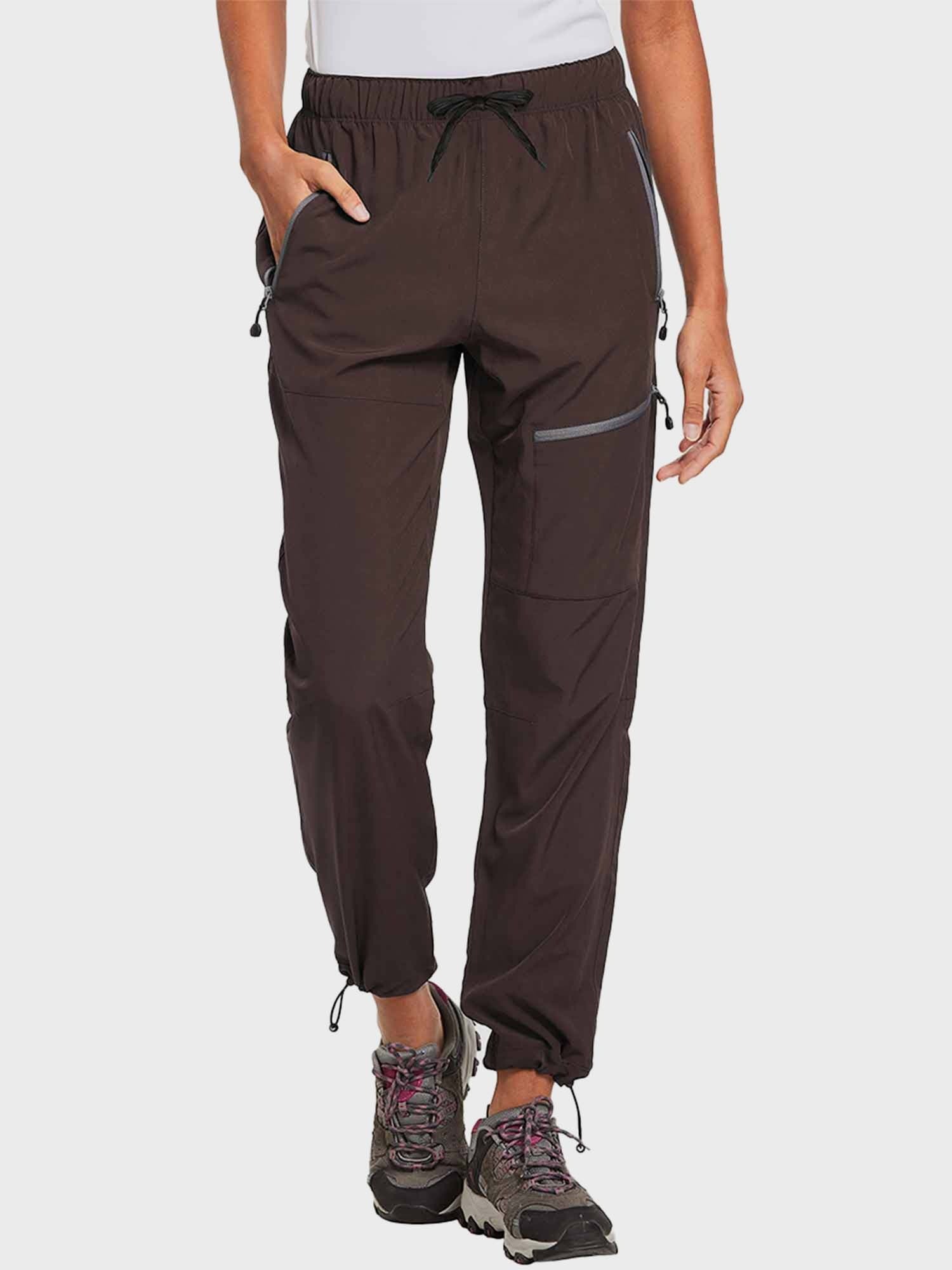 Damen Wanderhosen Schnelltrocknend Wasserabweisend Leichte Jogginghose für alle Jahreszeiten Elastische Taille