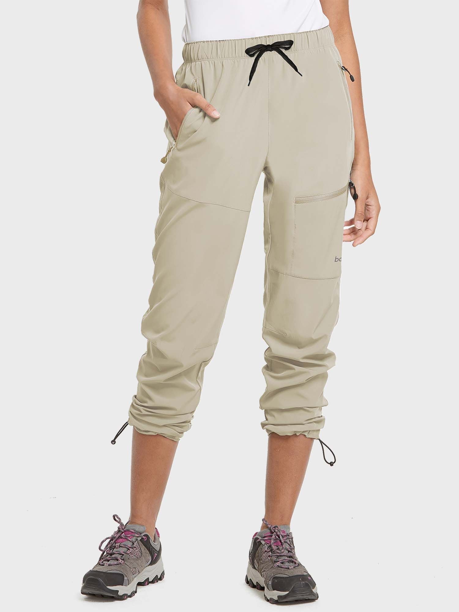 Damen Wanderhosen Schnelltrocknend Wasserabweisend Leichte Jogginghose für alle Jahreszeiten Elastische Taille