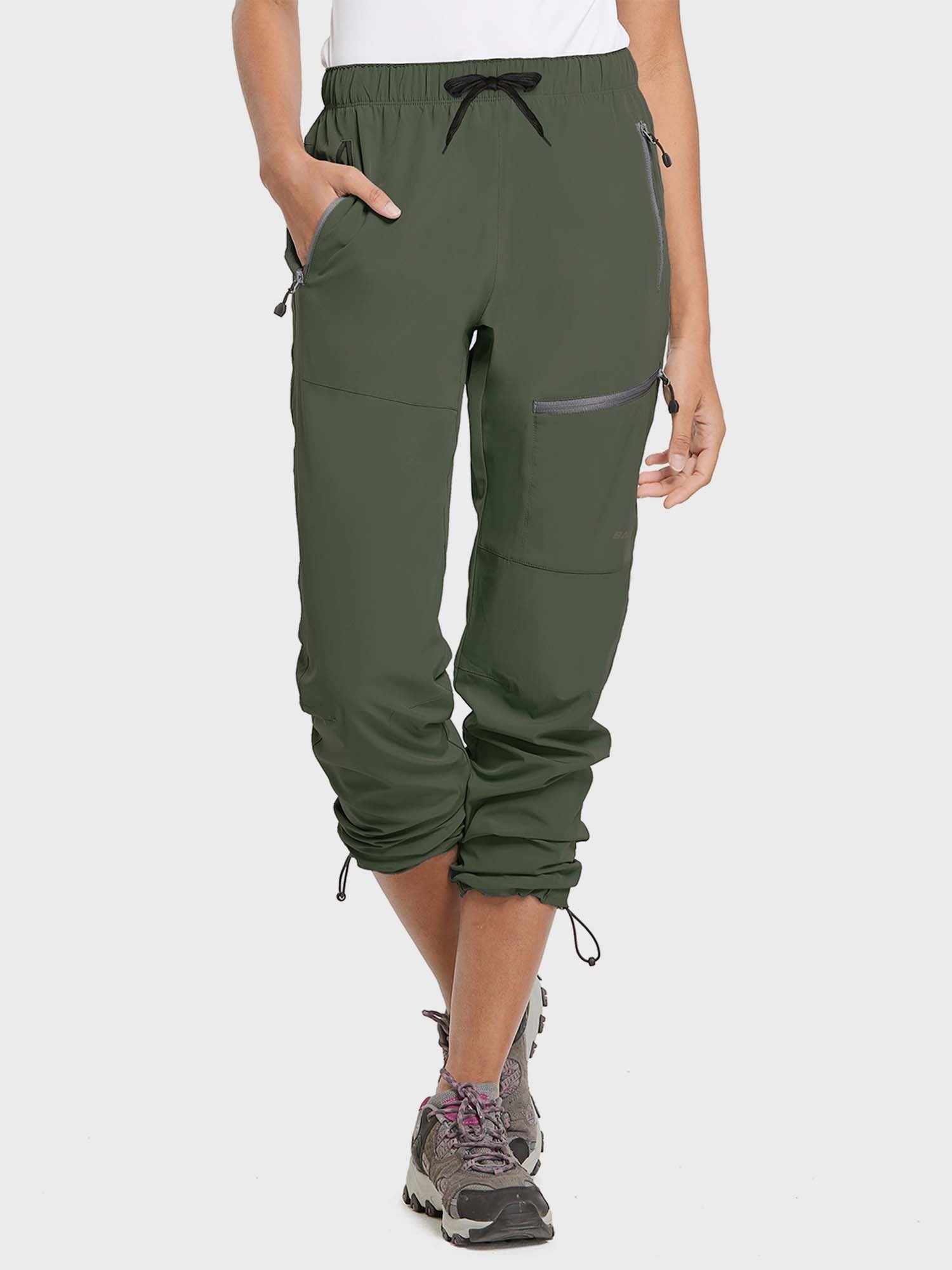 Damen Wanderhosen Schnelltrocknend Wasserabweisend Leichte Jogginghose für alle Jahreszeiten Elastische Taille