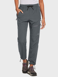 Damen Wanderhosen Schnelltrocknend Wasserabweisend Leichte Jogginghose für alle Jahreszeiten Elastische Taille