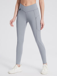 Thermo Wanderhose mit Taschen Hohe Taille Wasserabweisend Leggings