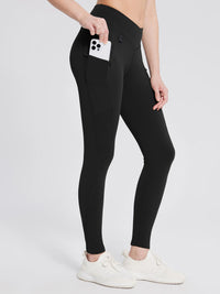 Thermo Wanderhose mit Taschen Hohe Taille Wasserabweisend Leggings